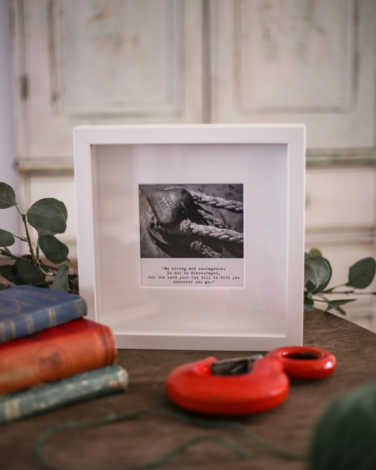 Be Strong and Courageous Framed Fieldnote