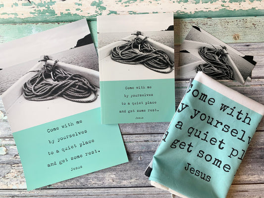 Quiet Place Cushion, Print and Notebook Gift Set