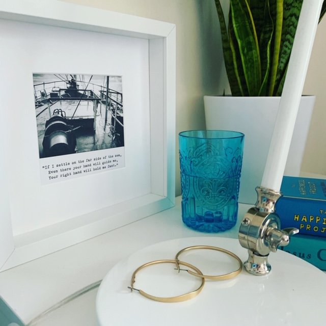 If I settle on the far side of the sea Framed Print