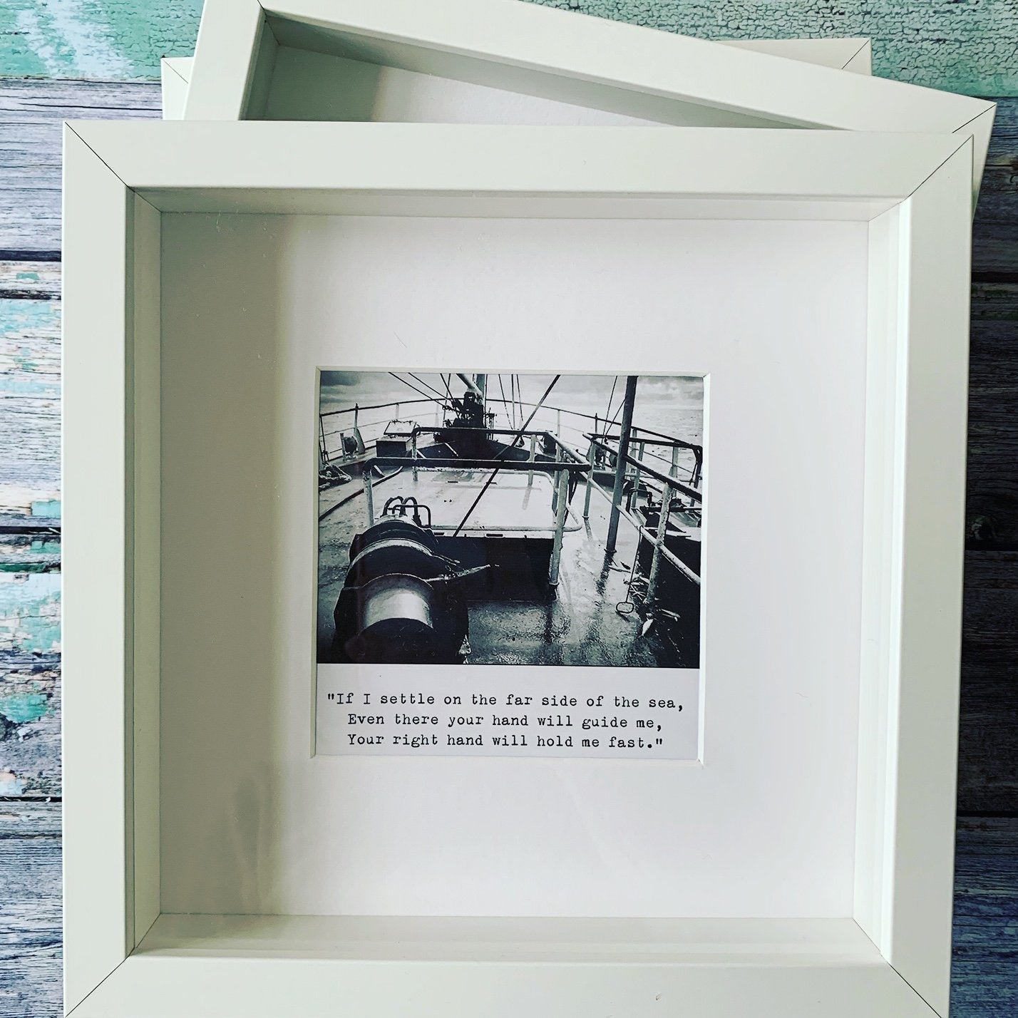 If I settle on the far side of the sea Framed Print