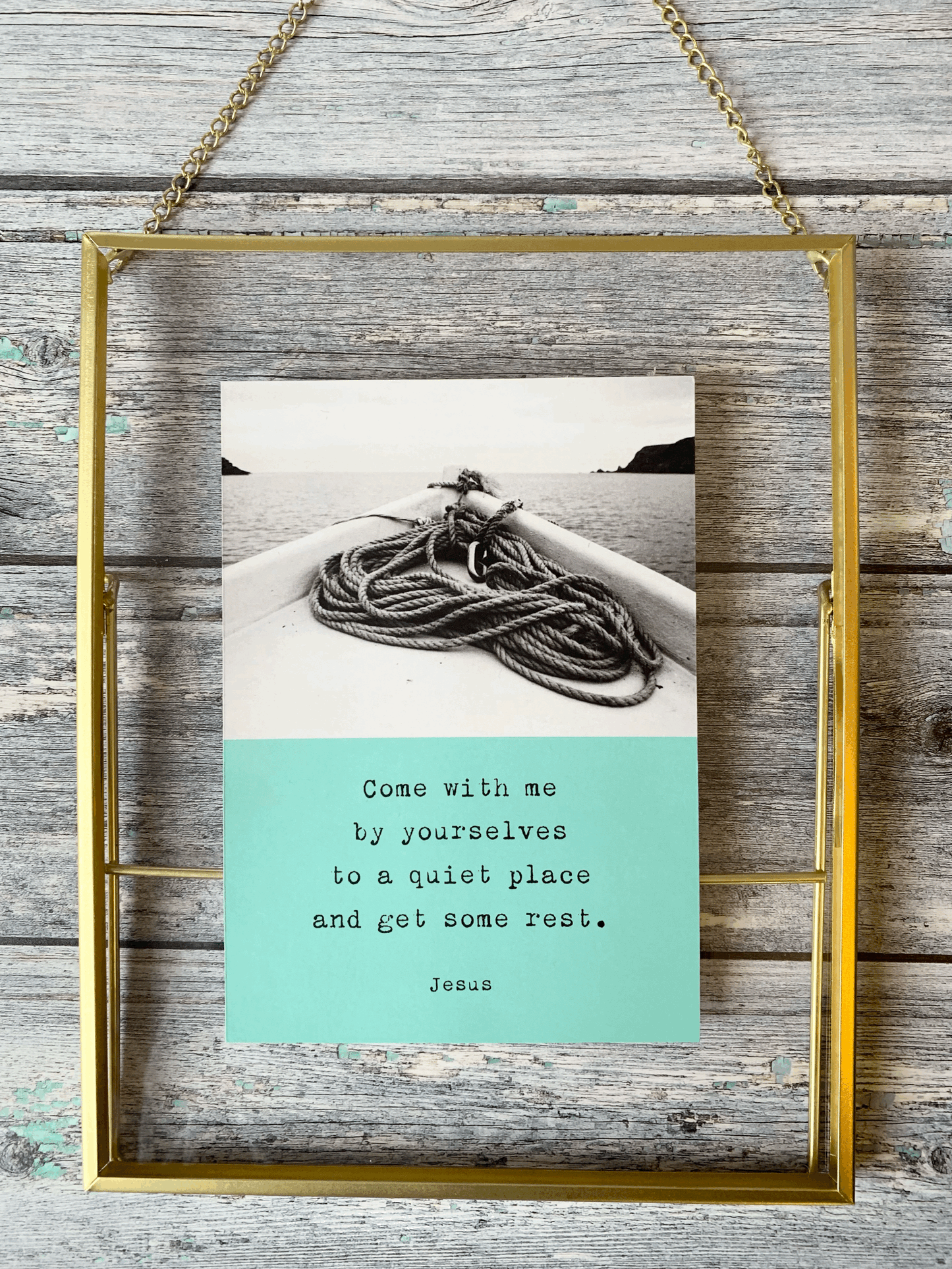 Quiet Place Print in Gold Frame
