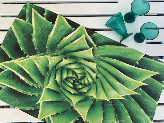 Spiral Aloe Tea Towel