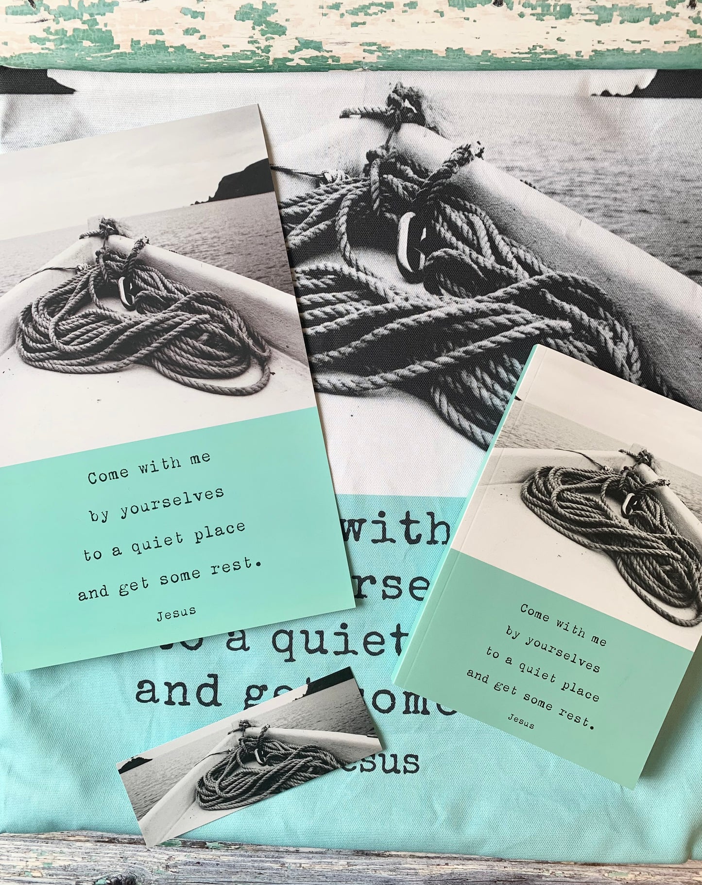 Quiet Place Gift Box Mark 6:31 Aqua