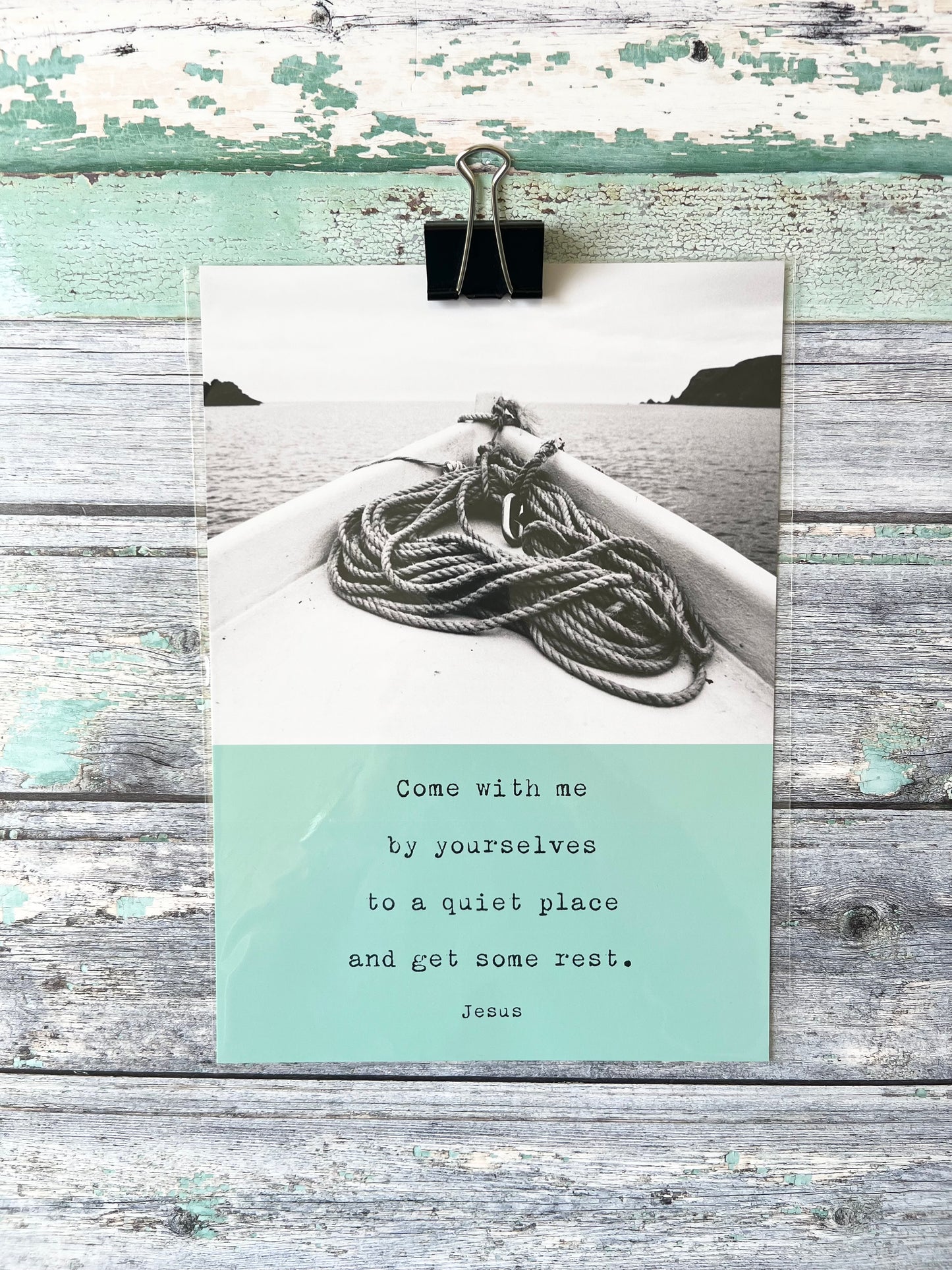 Quiet Place Gift Box Mark 6:31 Aqua